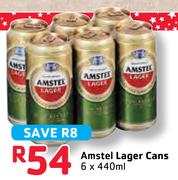 Amstel Lager Cans-6 x 440ml