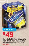 Bavaria 0.0% Non-Alcoholic Malt Drink Non-returnable Bottles Assorted-6 x 330ml Per Pack