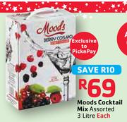 Moods Cocktail Mix Assorted-3ltr Each