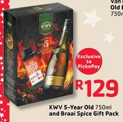 Kwv 5-Year Old-750ml & Braai Spice Gift Pack