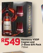 Hennessy Vsop Cognac And 2-Glass Gift Pack-750ml
