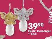 Plastic Jewel Angel-4" Each