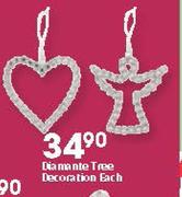 Diamante Tree Decoration Each