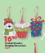 Painted Wooden Hanging Decoration Each