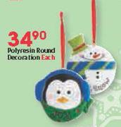 Polyresin Round Decoration Each