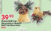 Na Tural Bell Tree Decoration Natural Bird Tree Decoration Each
