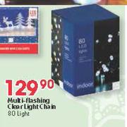 Multi-Flashing Clear Light Chain-80 Light