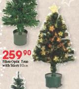 Fibre Optic Tree With Stars-80cm