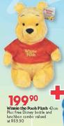 Winnie The Pooh Plush 43cm + Free Disney Bottle And Lunchbox Combo
