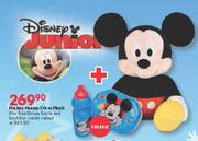 Disney Junior Mickey Mouse 50cm Plush + Free Disney Bottle And Lunch Box Combo