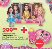 Disney Princess Toddler Dolls-Each + FreeDisney Bottle And Lunchbox Combo