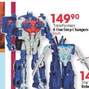 Transformers 4 One Step Chargers Each