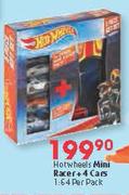 Hotwheels Mini Racer + 4 Cars 1:64-Per Pack
