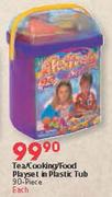 Tea/Cooking/Food Playset in Plastic Tub-90 Piece Each