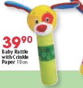 Baby Rattle with Crinkle Paper-18cm