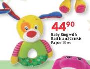 Baby Ring with Rattle And Crinkle Paper-16cm