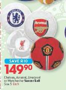 Chelsea, Arsenal, Liverpool Or Manchester Soccer Ball Size 5 Each