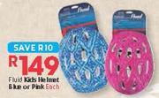 Fluid Kids Helmet Blue Or Pink-Each