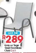 Grey Or Sage Steel Textilene Chair