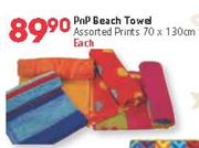 PnP Beach Towel Assorted Prints-70x130cm Each