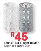 Tall Cut-Out T-Light Holder Each