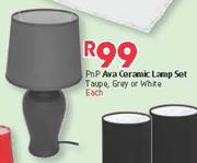 PnP Ava Ceramic Lamp Set Each