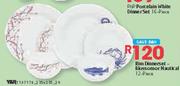 Rim 12-Piece Dinner Set Blossomor Nautical