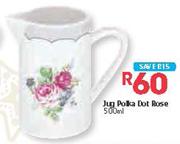 Jug Polka Dot Rose-500ml