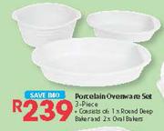 Porcelain Ovenware Set-3-Piece
