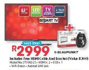 Blaupunkt 32" Smart LED TVSTY063 2S