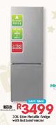 KIC 336Ltr Metallic Fridge with Bottom Freezer