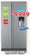 Samsung 650Ltr Metallic Side-by-Side Fridge with Water Dispenser