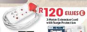 Ellies 3 Metre Extension Cord with Surge Protection