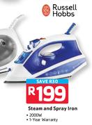 Russell Hobbs 2000W Steam & Spray Iron