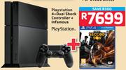PS4+ Dual Shock Controller+ Infamous