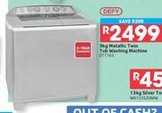 Defy 9kg Metallic Twin Tub Washing Machine-DTT165