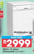 Kelvinator White 12-Place Dishwasher-KD12WW1