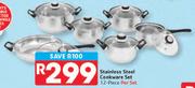 12-Piece Stainless Steel Cookware Set-Per Set