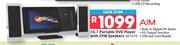 Aim 10.1 Portable DVD Player With 20W Speaker AD1010