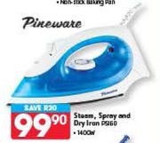 Pineware Steam,Spray And Dry Iron PS160-1400W