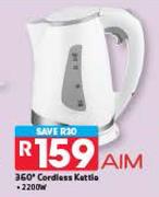 Aim 360 Degree Cordless Kettle-2200W