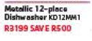 Kelvinator Metallic 12-Place Dishwasher-KD12MM1