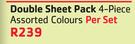 Pnp No Name Double Sheet Pack Assorted Colours-Per 4 Piece