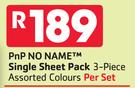 Pnp No Name Single Sheet Pack Assorted Colours-Per 3 Piece