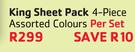 Pnp No Name King Sheet Pack Assorted Colours-Per 4 Piece
