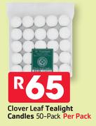 Clover Leaf Tealight Candles-Per 50 Pack
