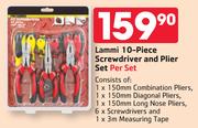Lammi 10-Piece Screwdriver And Plier Set-Per Set