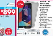 Fondi 6" 3G Phone And Wi-Fi Tablet