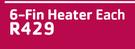 AIM 6-Fin Heater-Each