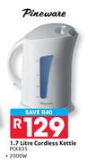 Pineware 1.7Ltr 2000W Cordless Kettle PCK835